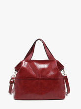 Load image into Gallery viewer, Isabella Glossy Expandable Satchel | M2846: Mahogany