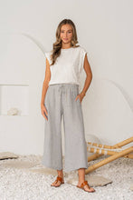 Load image into Gallery viewer, Relaxed Fit Open Trim Cap Sleeves Top