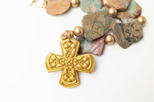 Load image into Gallery viewer, 18" Aqua Terra Jasper Nuggets with Kristin Cross