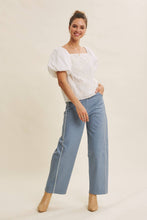 Load image into Gallery viewer, Ivory Bloom Square Neck Blouse