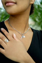 Load image into Gallery viewer, Stainless Steel Paperclip Carabiner Charm Holder Necklace: Gold / 18"+2"