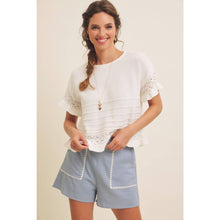 Load image into Gallery viewer, Seabreeze Embroidered Linen Shorts