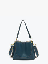 Load image into Gallery viewer, Corinna Bucket Bag ā Two-Tone Canvas Guitar Strap | M2765 : Brown