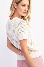 Load image into Gallery viewer, Coastal Breeze Crochet Sweater Top