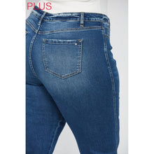 Load image into Gallery viewer, HIGH RISE CROP FLARE WITH UNEVEN HEM- Mica