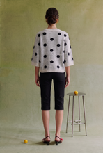 Load image into Gallery viewer, SOT1807 Polka-Dot Raglan Turtleneck Knit Pullover: H.GREY/BUTTER / L