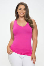 Load image into Gallery viewer, Reversible V or U Neckline Seamless Tank Plus Size: White / Plus