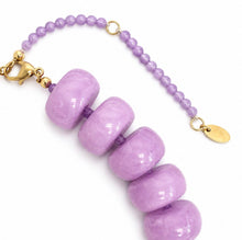 Load image into Gallery viewer, Chunky Resin & Natural Stone Bead Necklace: Honey Caramel