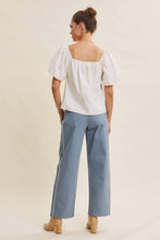 Load image into Gallery viewer, Ivory Bloom Square Neck Blouse