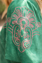 Load image into Gallery viewer, Tabitha Floral Embroidered Suede Top