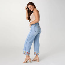 Load image into Gallery viewer, EverStretch Wide Leg Crop with Embroidered Cuff