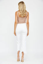 Load image into Gallery viewer, HIGH RISE CROP FLARE WITH UNEVEN HEM