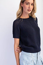 Load image into Gallery viewer, Coastal Breeze Crochet Sweater Top