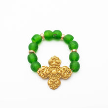 Load image into Gallery viewer, Green Glass with Andrea