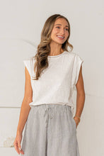 Load image into Gallery viewer, Relaxed Fit Open Trim Cap Sleeves Top