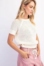 Load image into Gallery viewer, Coastal Breeze Crochet Sweater Top
