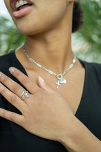 Load image into Gallery viewer, Stainless Steel Paperclip Carabiner Charm Holder Necklace: Gold / 18"+2"