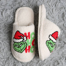 Load image into Gallery viewer, /HO HO HO Holiday Grinch  Slippers
