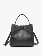 Load image into Gallery viewer, Tati Woven Textured Monogrammable Satchel | M1951WVM : Red