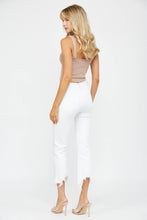 Load image into Gallery viewer, HIGH RISE CROP FLARE WITH UNEVEN HEM