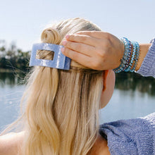 Load image into Gallery viewer, Flat Rectangle Hair Clip | Small | Blue Lagoon