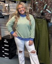 Load image into Gallery viewer, Reversible Stripe and Polka Dot Pullover