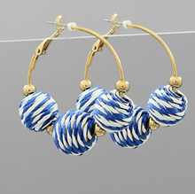 Load image into Gallery viewer, Striped Rattan Ball Hoops
