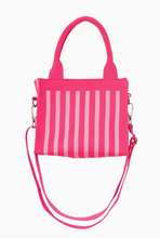 Load image into Gallery viewer, Hot Pink Striped Tote