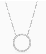 Load image into Gallery viewer, Open Pavé Circle Pendant
