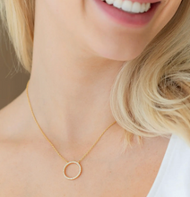 Load image into Gallery viewer, Open Pavé Circle Pendant