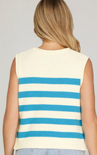 Load image into Gallery viewer, Seaside Luxe Stripe Sweater Tank