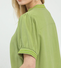 Load image into Gallery viewer, Pop of Joy Contrast Trim Top