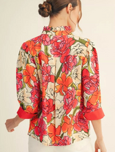 Load image into Gallery viewer, Blushing Bloom Button-Up Top