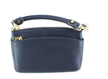 Load image into Gallery viewer, Genuine Leather Crossbody Bag-NAVY