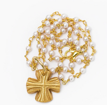 Load image into Gallery viewer, Pearl Chain with Julia Blair Cross