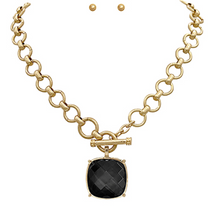 Load image into Gallery viewer, / Big Stone Pendant Necklace Set