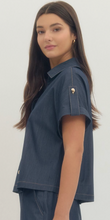 Load image into Gallery viewer, Classic Charm Denim Button Top