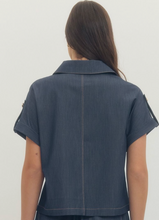Load image into Gallery viewer, Classic Charm Denim Button Top