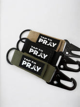Load image into Gallery viewer, Tap To Pray™ - Tactical Carabiner Keychain: Tan