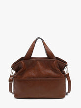 Load image into Gallery viewer, Isabella Glossy Expandable Satchel | M2846: Mahogany