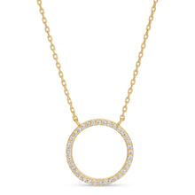 Load image into Gallery viewer, Open Pavé Circle Pendant