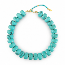 Load image into Gallery viewer, Chunky Resin & Natural Stone Bead Necklace: Honey Caramel
