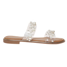 Load image into Gallery viewer, Pearl Kiss Clear Sandals