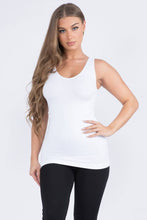 Load image into Gallery viewer, Reversible V or U Neckline Seamless Tank: White / OS