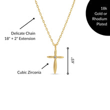 Load image into Gallery viewer, Petite Cross Necklace