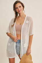 Load image into Gallery viewer, Seaside Bloom Knit Kimono Cardigan