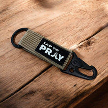 Load image into Gallery viewer, / Tap To Pray™ - Tactical Carabiner Keychain: Black