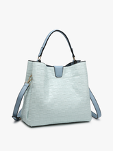 Load image into Gallery viewer, Tati Woven Textured Monogrammable Satchel | M1951WVM : Red