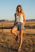 Load image into Gallery viewer, Checkered Ruffle Hem Shorts