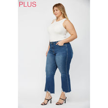 Load image into Gallery viewer, HIGH RISE CROP FLARE WITH UNEVEN HEM- Mica